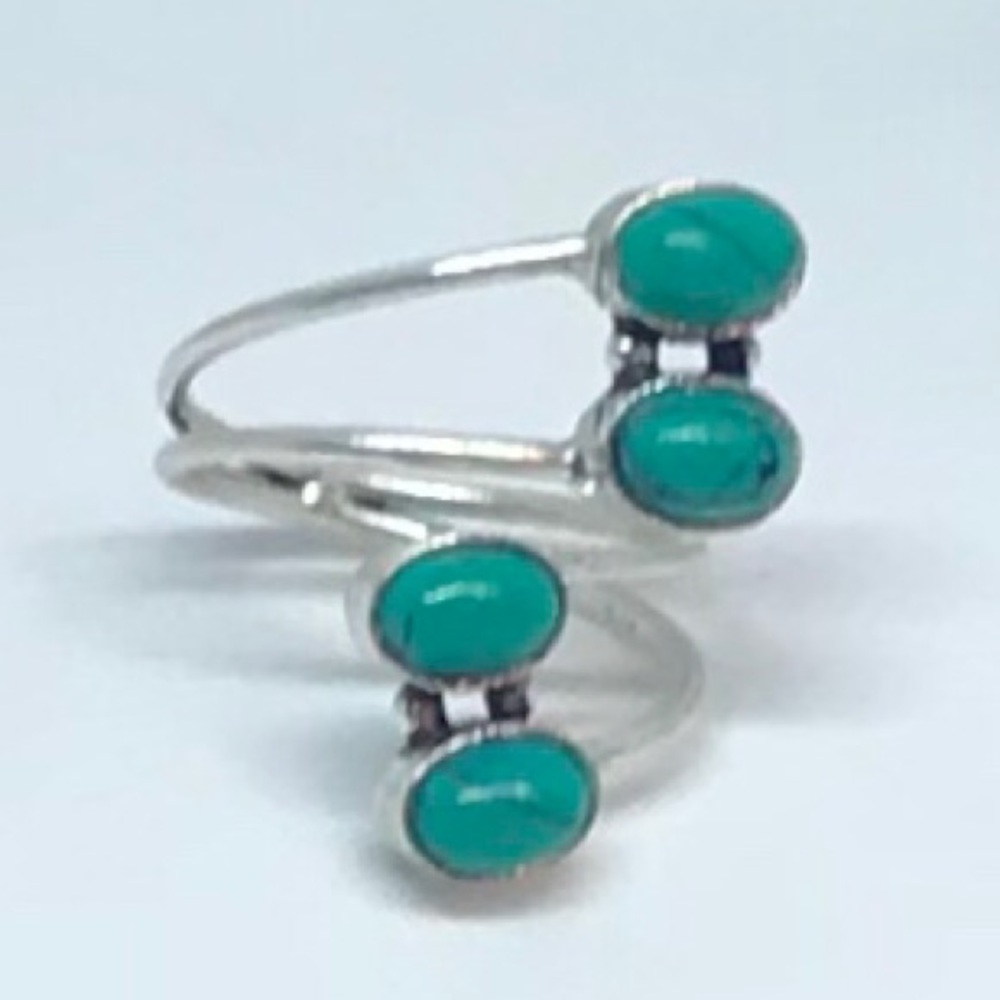 Blue turquoise 3 💎 ring